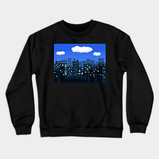 Night City Pixel Art Crewneck Sweatshirt